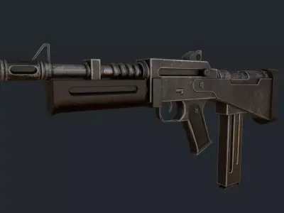Gun Old Low-poly 3D model