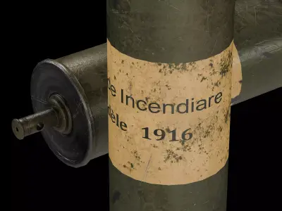 French Incendiary grenade m1916 Low-poly 3D model