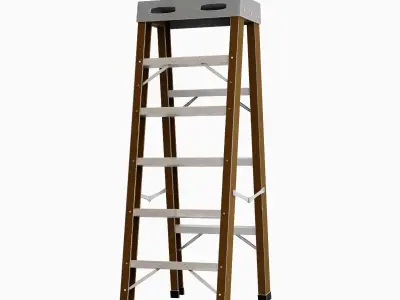 Ladder 07  Low-poly 3D model
