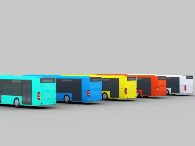 Low Poly Bus Low-poly 3D model buy
