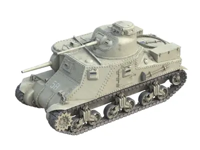 M3 Lee American Medium Tank Low-poly 3D model
