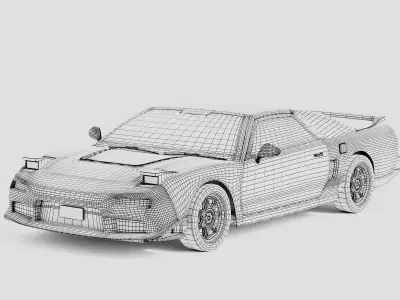 Modern Sports Car 3D Model 3D model