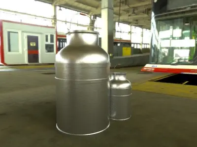 Milk Galvanized vases 3D model