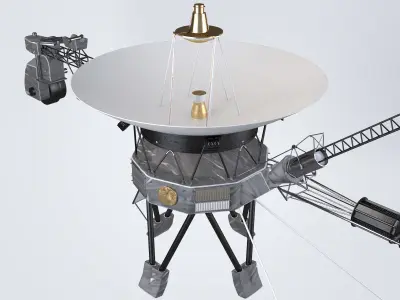 Voyager 1 gold lamp 3D model