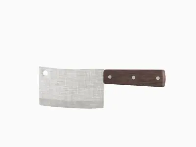 Meat Cleaver A 02 Low-poly 3D model