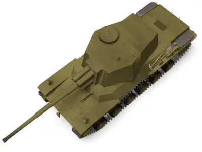Type3 medium tank Chi nu Long barrel type 3D model