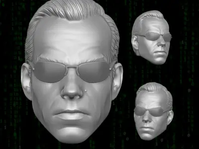Agent Smith - Matrix 3D printables for action figures 3D print model
