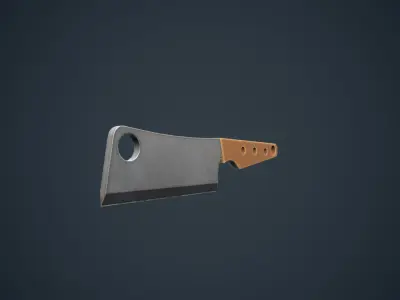 Stylized Cleaver Low-poly 3D model