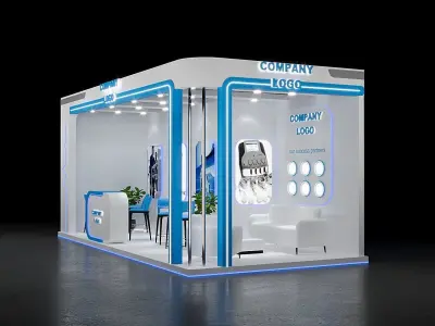 Exhibition Design D1 - 6m x 3m 3D model