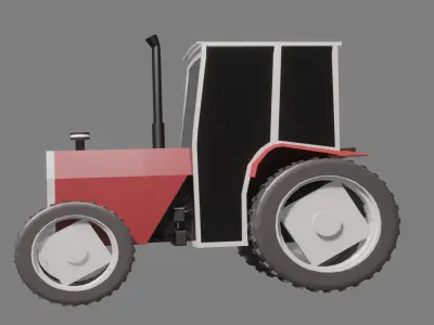 Massey Ferguson 398 Tractor Low-poly 3D model