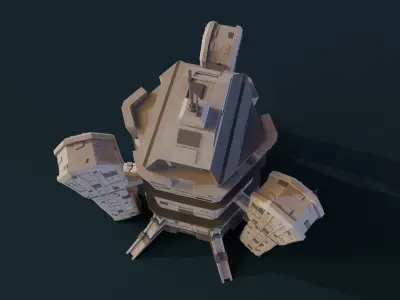 Sci-Fi Tower 3D model