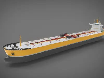 Tanker Ship Low-poly Low-poly 3D model