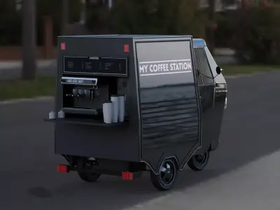 Piaggio Ape coffee van 3D model