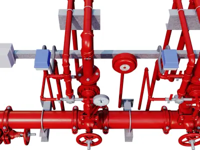 Industrial Pipes 3D model from CGTrader