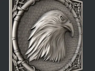 3d STL models for CNC eagle 3D model