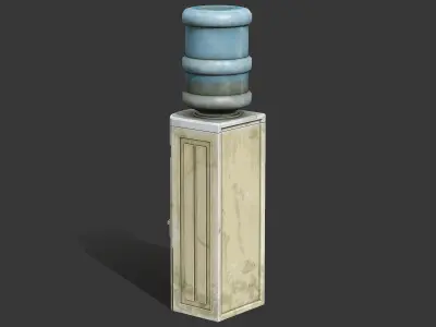 Old Water Cooler - PBR Game Ready Low-poly 3D model