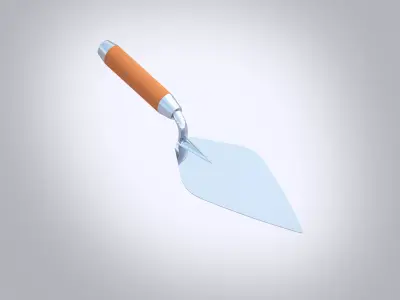 Pointing Trowel  Low-poly 3D model