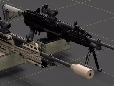 SIG SAUER MG-338 Low-poly 3D model