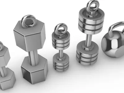 Dumbbell Set Pendants 3D print model