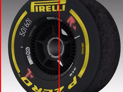 enkei soft front tyre Low-poly 3D model