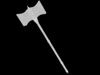 Fantasy Old Two Handed Hammer Low-poly 3D model