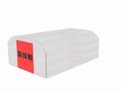 Warehouse Flat Low-poly 3D model