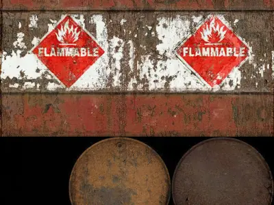 Oil Drum Free low-poly 3D model purchase