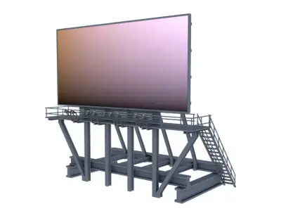 Rooftop billboard 3D model