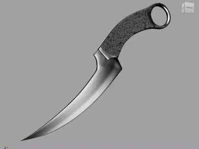 Neck Knife Dagger 3D model