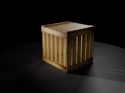 Wooden Crate 3D model purchase