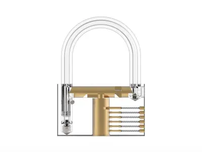 Safety Padlock 3D model