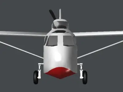 Flying Boat Low-poly 3D model