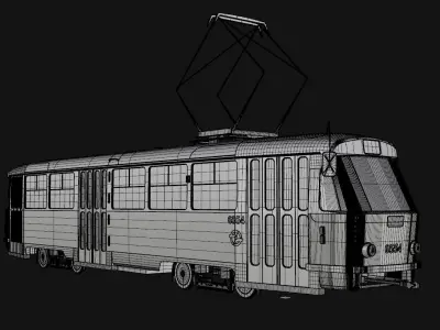 Tram Tatra T3 3D model