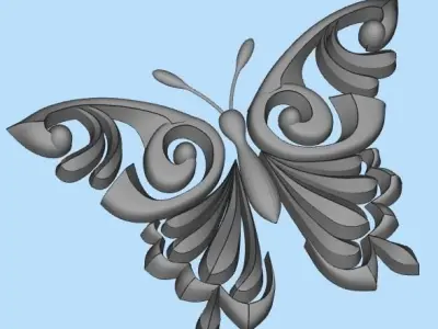 butterfly Low-poly 3D model buy
