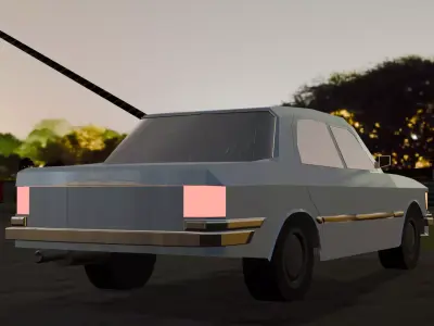 Free Low-Poly Old German Car Free low-poly 3D model