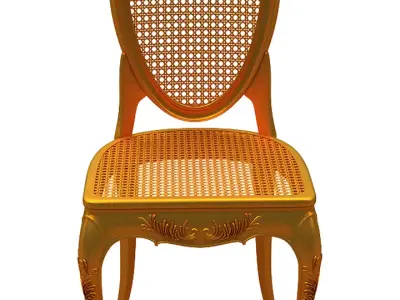 Classical Dining chair Low-poly 3D model