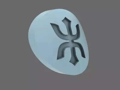 Red Ronin Chapter V10K Shoulder Circle Symbols 3D print model