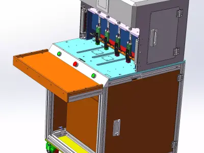 Battery nickel sheet cutting and leveling equipment 3D model