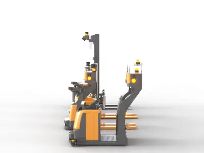 AGV AMR Cobot autonomous transport set 2 3D model