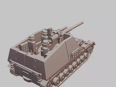 Hummel Sd Kfz 165 tank 3D Print Model 3D print model