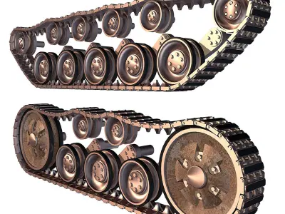 Continuous tracks 3D model
