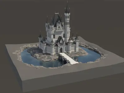 Medieval Castle 3D model 18