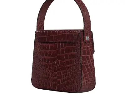 Burgundy Square Bag 3D model