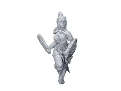 Amazon Warrior girl 2 3D print model