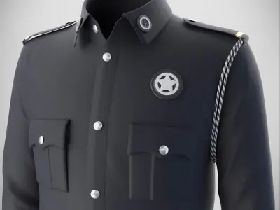 Police Unifrom Low-poly 3D model