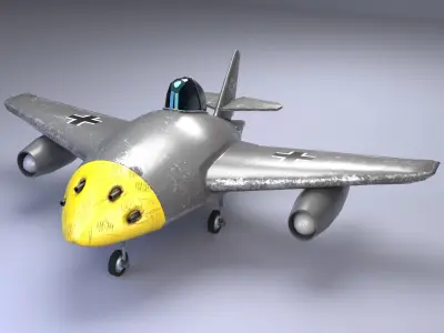 ME 262 VERSION CARTOON Low-poly 3D model