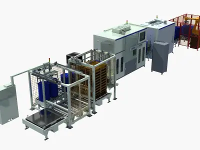 Filling Assembly Line 3D model