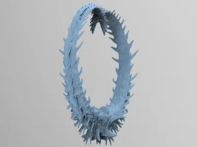 Alien Dragon Tail Heart 3D model