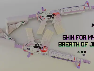 Skin for M4A4  Low-poly 3D model