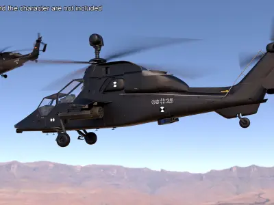 Eurocopter Tiger EC665 Black 3D model